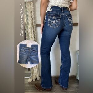 Wallflower Luscious Curvy Bootcut Jeans Reg Wash Embroidered Jeans